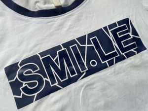 White 'SMILE' Graphic Tee