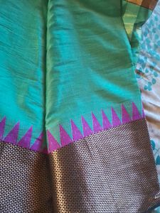 Only Today Offer! Attractive Sea Green Saree