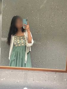 Crochet green midi dress