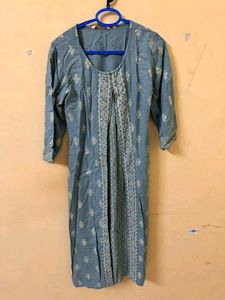 Avasa Blue Printed Kurta