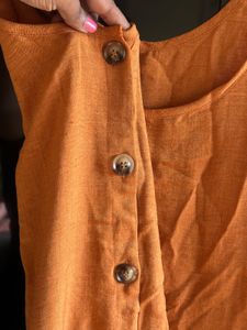 Orange Tie Strap Sundress - Size 34/36