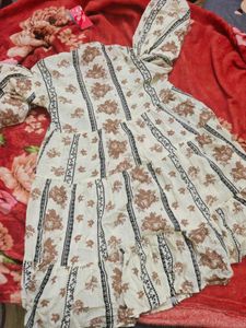 Tiered Floral Print Dress