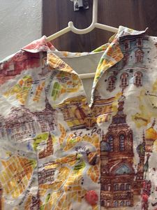 Unique Moscow Print A-Line Dress
