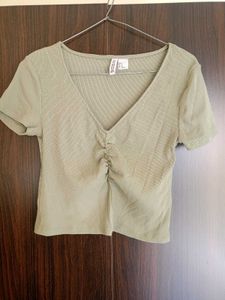 Cute Olive Green Top