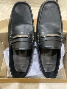 BATA Classic Black Loafers- Soft Cushion Pad
