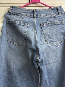 Wide Leg Denim Jeans High Waist