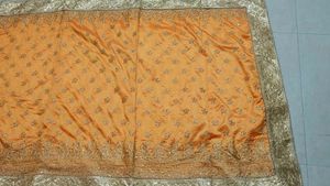 Elegant Orange Embellished Saree