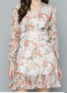 Floral Print V-Neck Dress