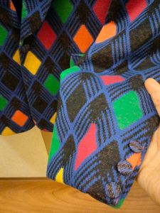 Vibrant Geometric Print Stylish Blazer