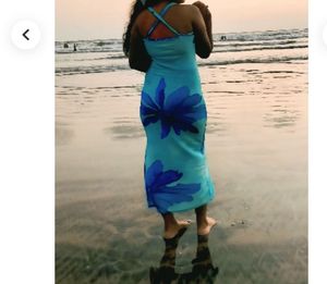 Stunning Blue Floral Maxi Dress