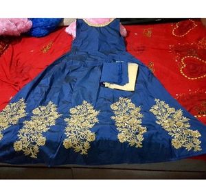 Embroidered Silk Gown