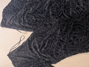 Elegant Black Velvet Maxi Dress