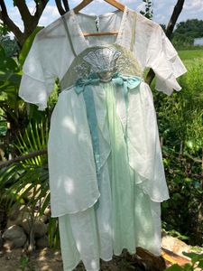 Beautiful White and Green Ethnic
