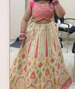Embroidered Pink lehenga choli