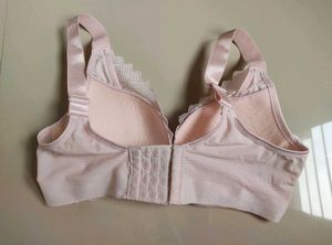 Lace Trim Pink Bra