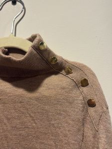 Chic Turtleneck Sweater with Button Detail