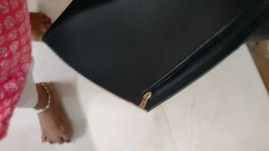 Classic Black Textured Tote Bag
