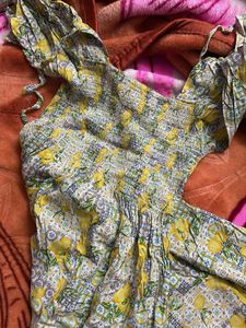 Charming Lemon Print Maxi Dress