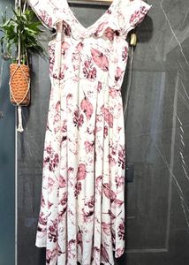 Chic Floral Print Midi Dress