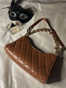 Quilted Shoulder Bag with Chain