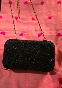 Sparkling Black Evening Clutch Bag