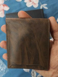 Brown Faux Leather Bi-fold Wallet