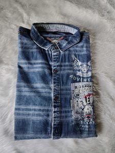 Mens Stylish Blue Denim Shirt xl size 40-42 cms