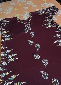 Burgundy Floral Nightgown(New)