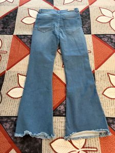Women's Flared Blue Jeans