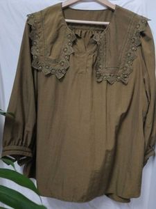Elegant Lace Collar Blouse