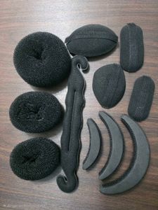 Combo Hair Styling Doughnut & Bun Maker set and He