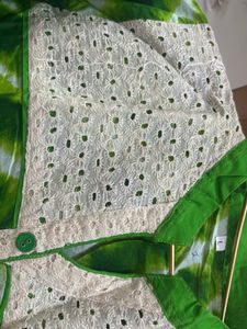 Vibrant Green Tie-Dye Kurta