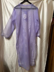 Elegant Lilac Embroidered Kurta