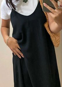 Simple Black Slip Nighty