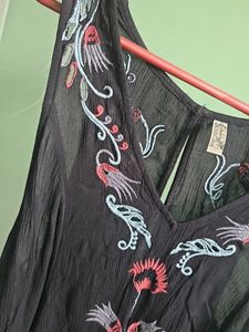 Bohemian embroidered beach cover-up
