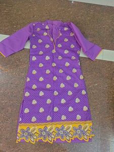 Purple Embroidered Kurta set