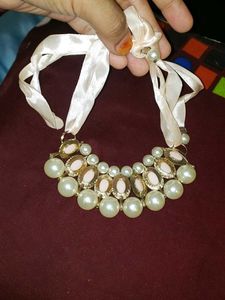Elegant Pearl and Stone Necklace