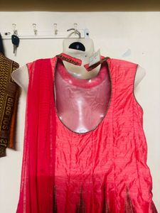 Pink Anarkali Suit with Dupatta