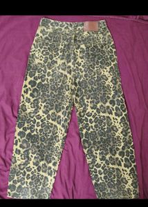 Leopard Print Wide Leg Pants