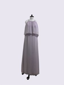 Elegant Lilac Layered Halter Dress