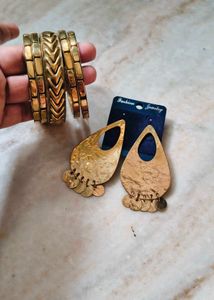 SALE🆕Boho  Bangles Set 2.4 size+earing