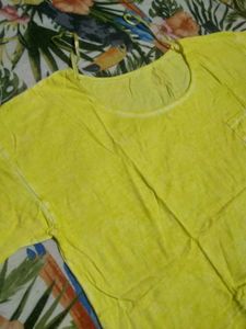 Yellow Cropped T-Shirt
