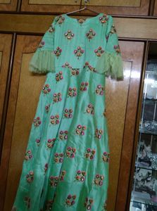 Embellished Teal Ethnic Gown