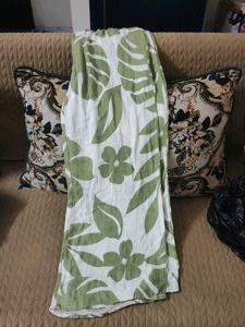 Green Floral Print Wide Leg Pants