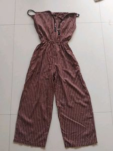 Striped Off-Shoulder Jumpsuit