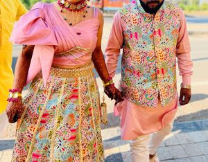 Designer couple dress
