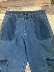Flared Cargo Jeans waist 32 length 43