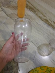 Set of 2 Clear Plastic Pilsner Glasses