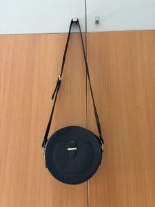 Black Round Crossbody Bag - Sustainable