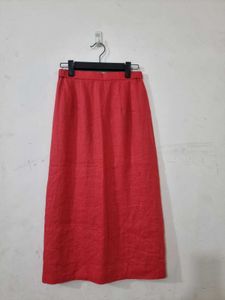 Red Midi Skirt
